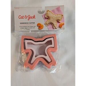 Cat & Jack Sandwich Cutter Kids OS Pink NEW Bow Shape Crimp Seal 069050319
